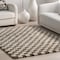 Nuloom Adelaide Mid-Century Checkered Shag Area Rug 6ft OZBZ04A-R606 - alternate 4